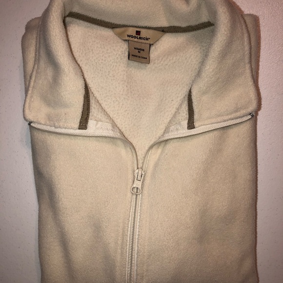 Woolrich Beige Fleece Vest Medium - Picture 8 of 8